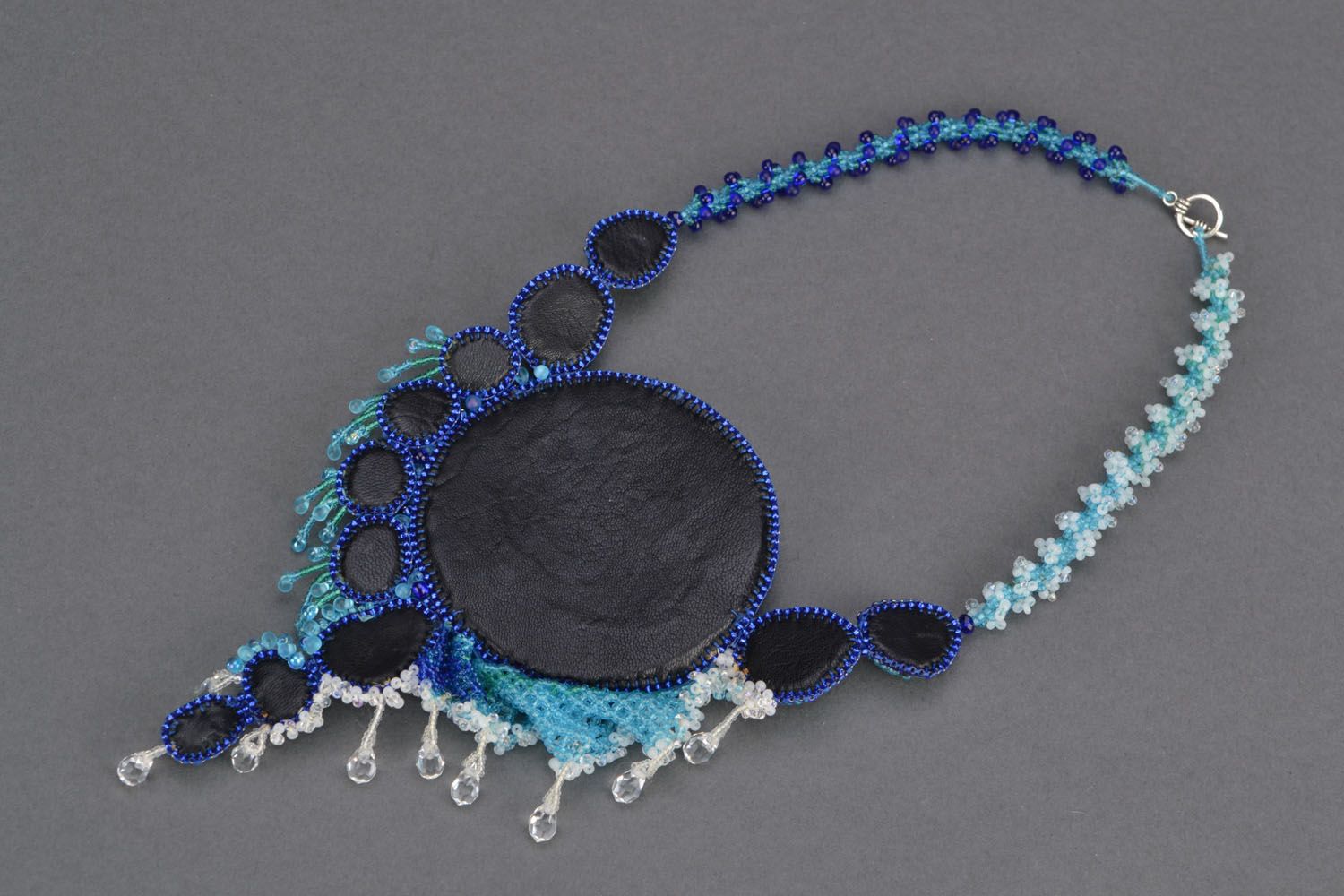Author's handmade necklace Sea photo 5