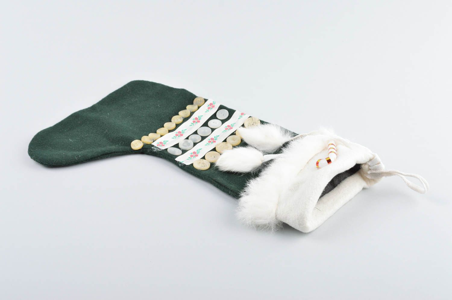 Handmade Deko Socke zu Weihnachten Deko Element mit Schlaufe Weihnachten Deko foto 5