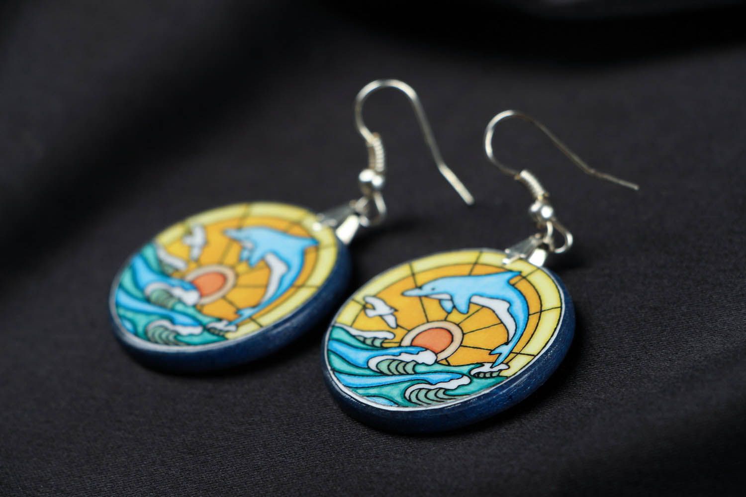 Earrings Dolphins photo 1