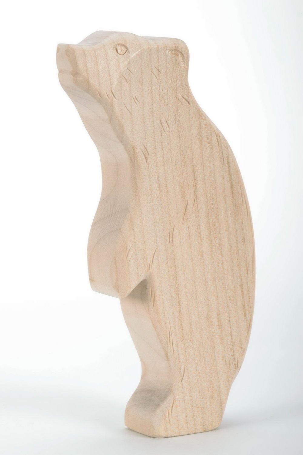 Figurine de bois faite main Grizzli photo 3