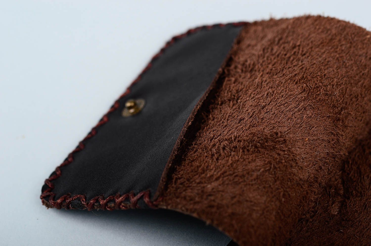 Stylish accessory for men handmade leather purse unusual interesting present photo 5