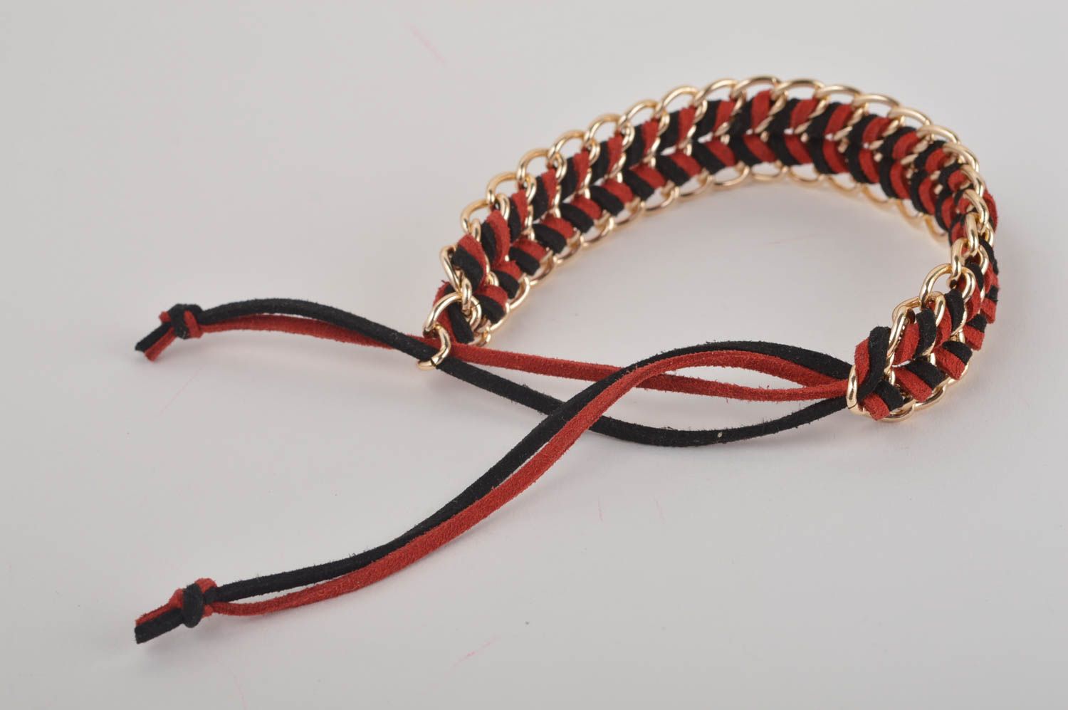 Handmade Armband aus Schnur breit Designer Schmuck Accessoire für Frauen  foto 5