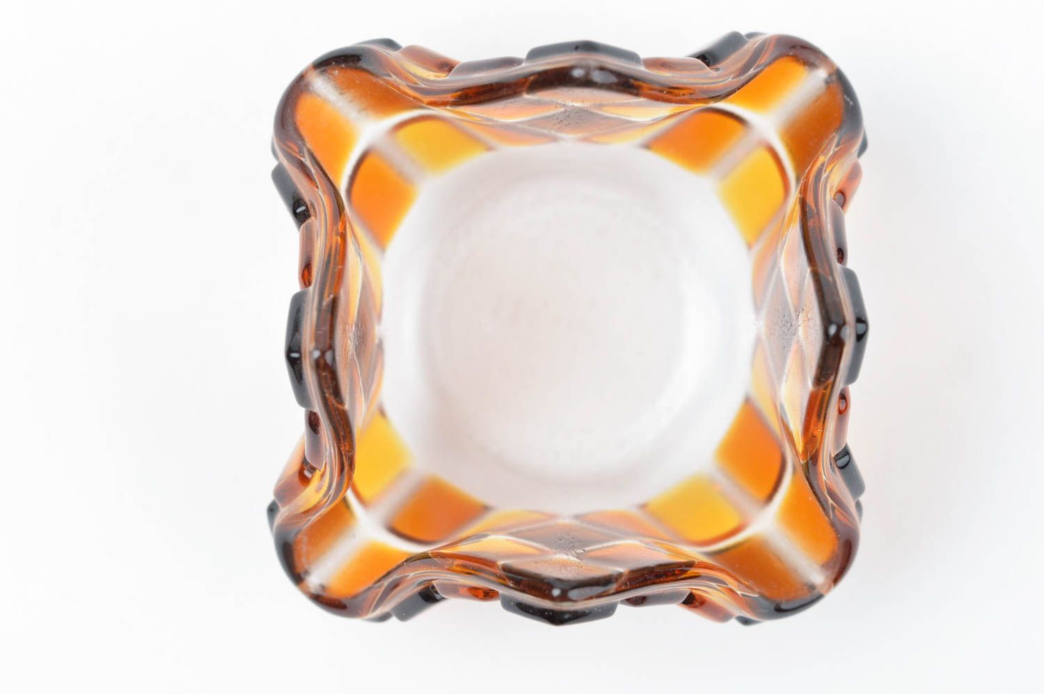 Handmade Teelichthalter aus Glas Kerzenständer aus Glas Haus Dekor schön grell foto 4