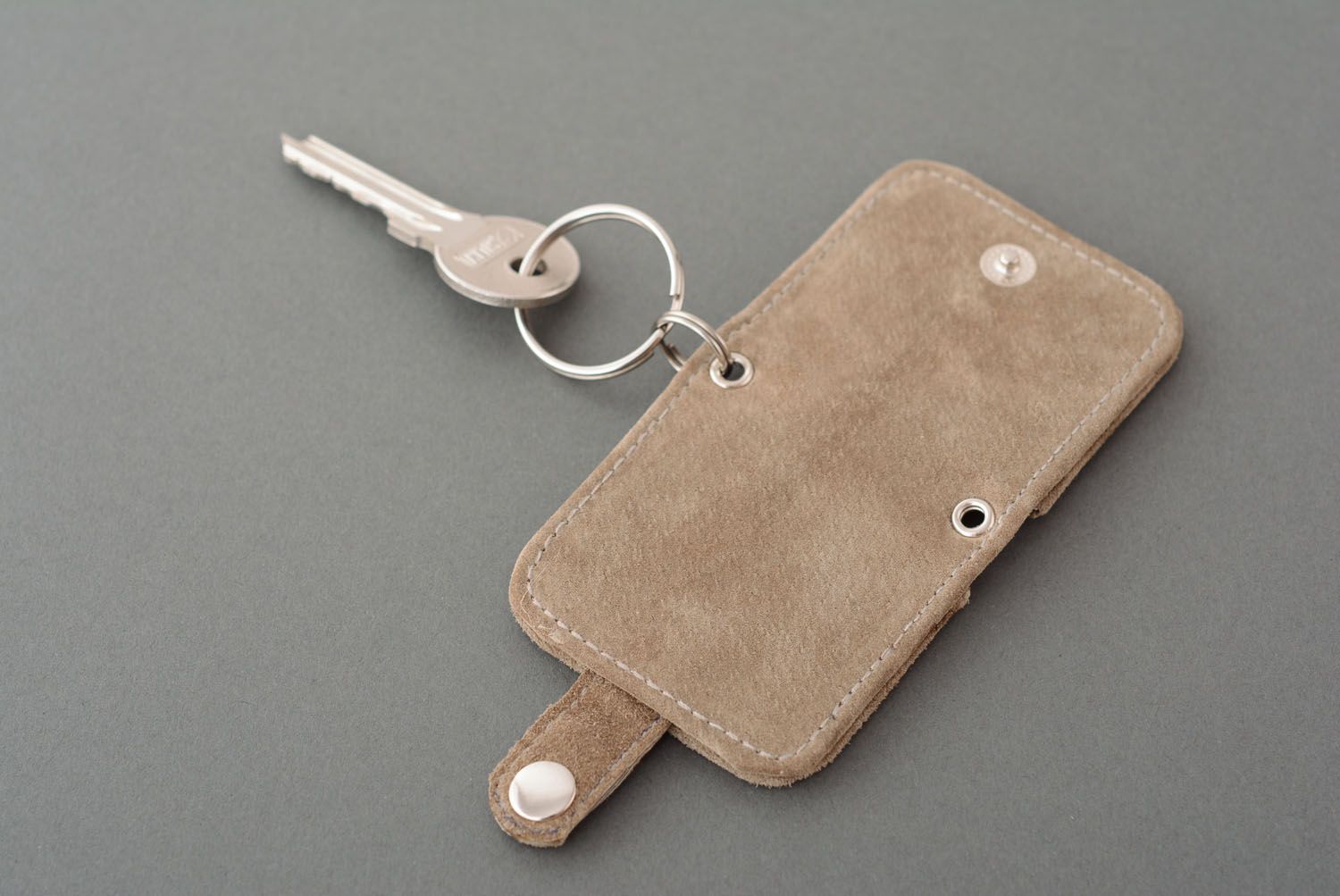 Leather keychain photo 3