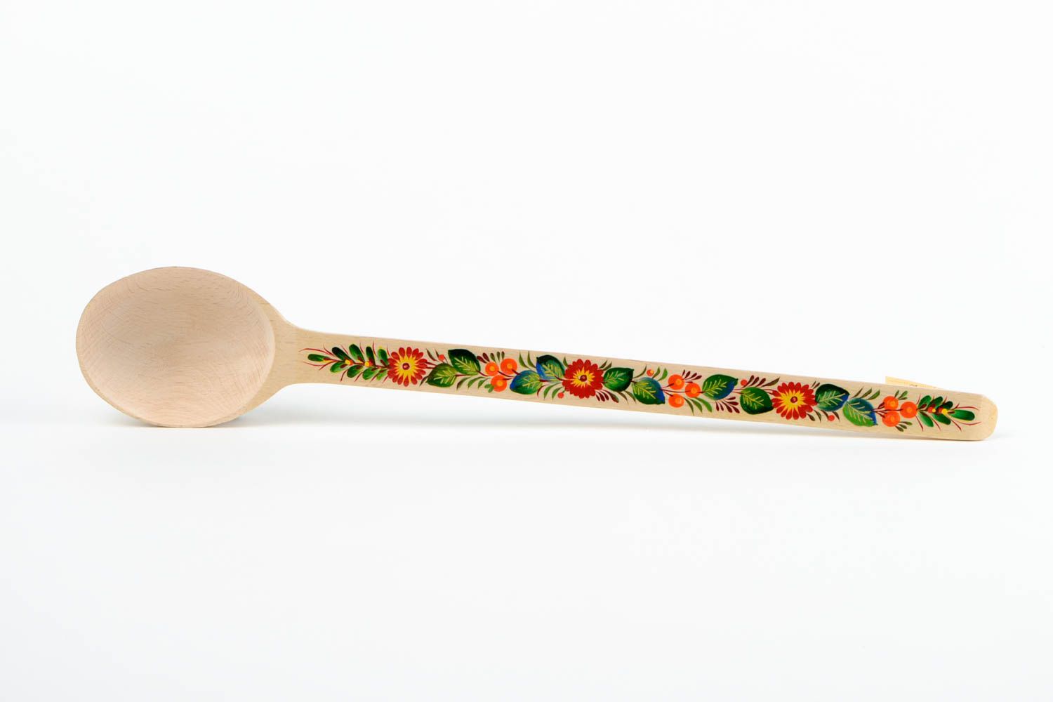 Handmade designer wooden spoon stylish unusual spoon kitchen ware in eco style photo 3