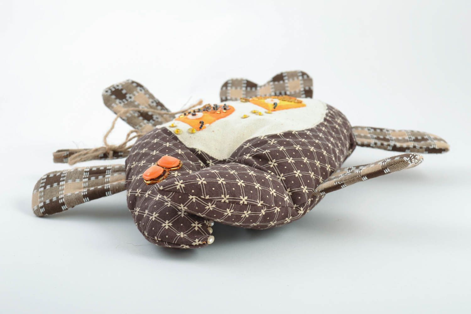 Мягкая игрушка ручной работы рыба настенное панно с петелькой декор детской фото 4