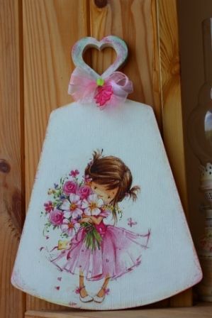 Decoupage chopping board for decor Mouse photo 3