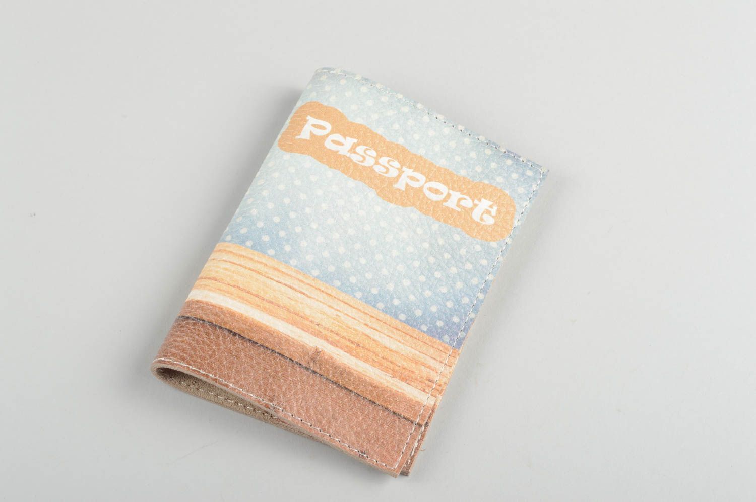 Étui passeport cuir fait main Protège-passeport avec image Accessoire femme photo 4