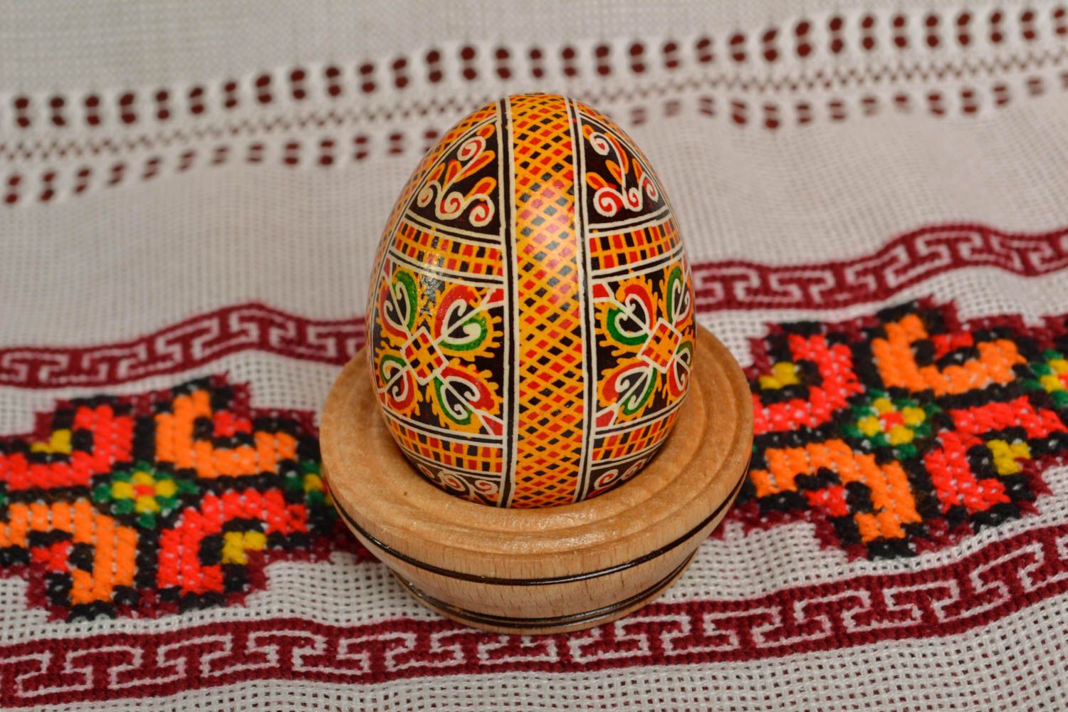 Painted chicken egg for Easter photo 5