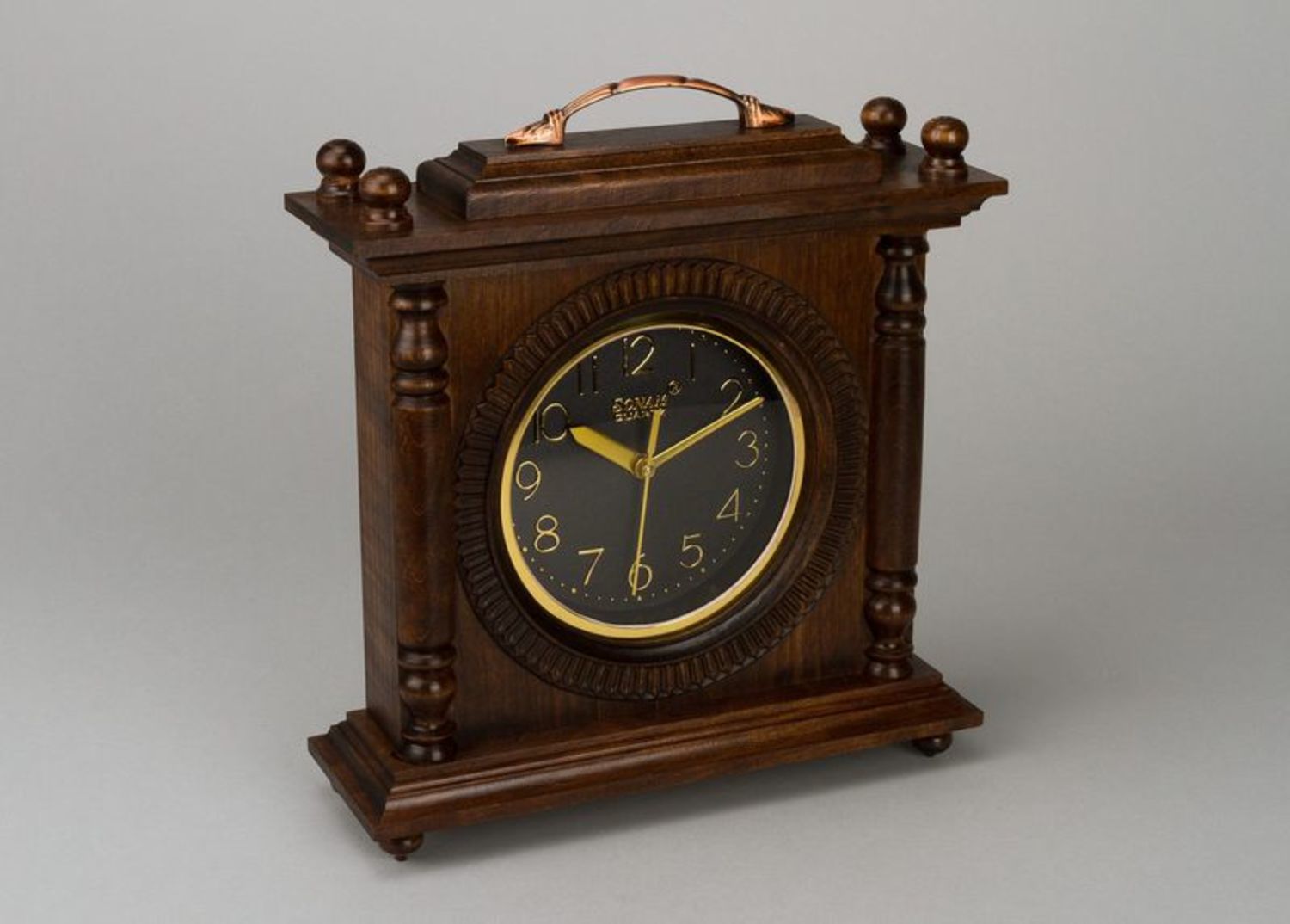 Vintage wooden clock photo 1