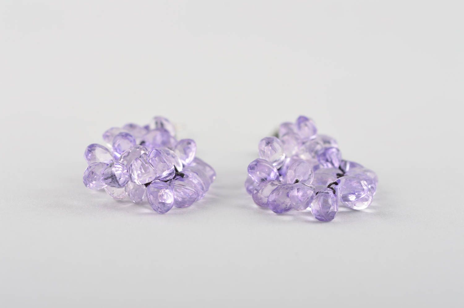 Handcrafted earrings crystal earrings plastic jewelry designer accessories photo 4