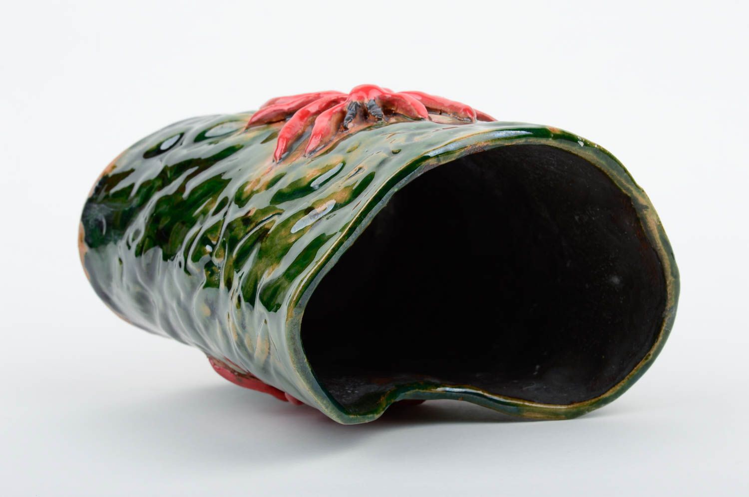 Керамическая ваза для цветов ручной работы предмет декора красивая ваза фото 4