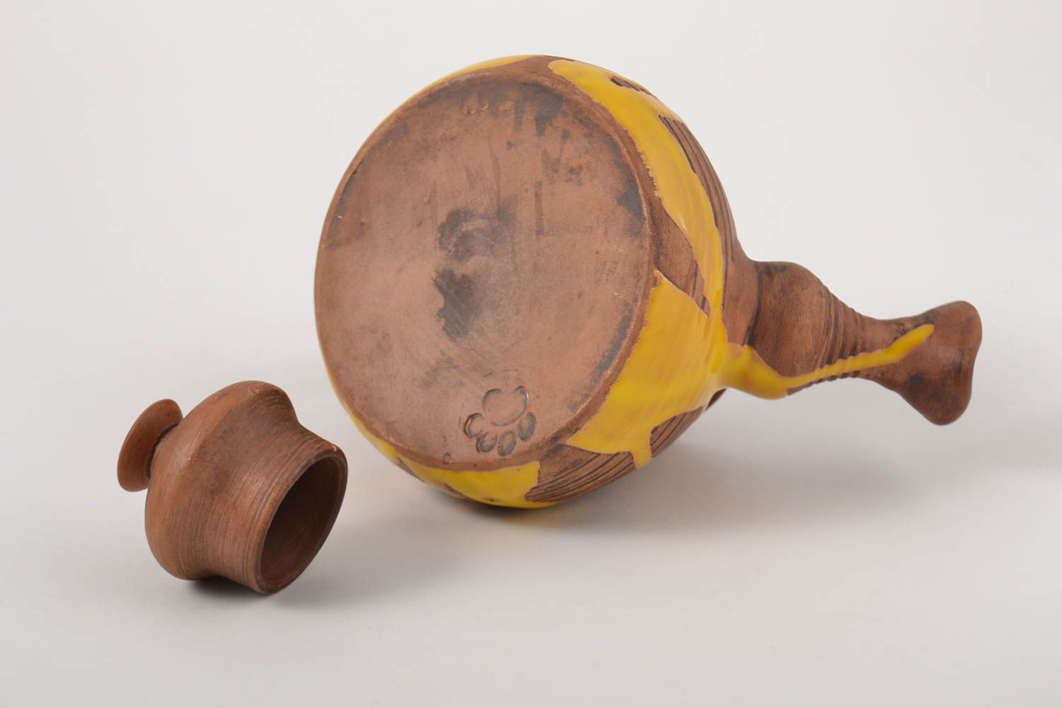 Tetera de cerámica hecha a mano de barro utensilio de cocina regalo original foto 5