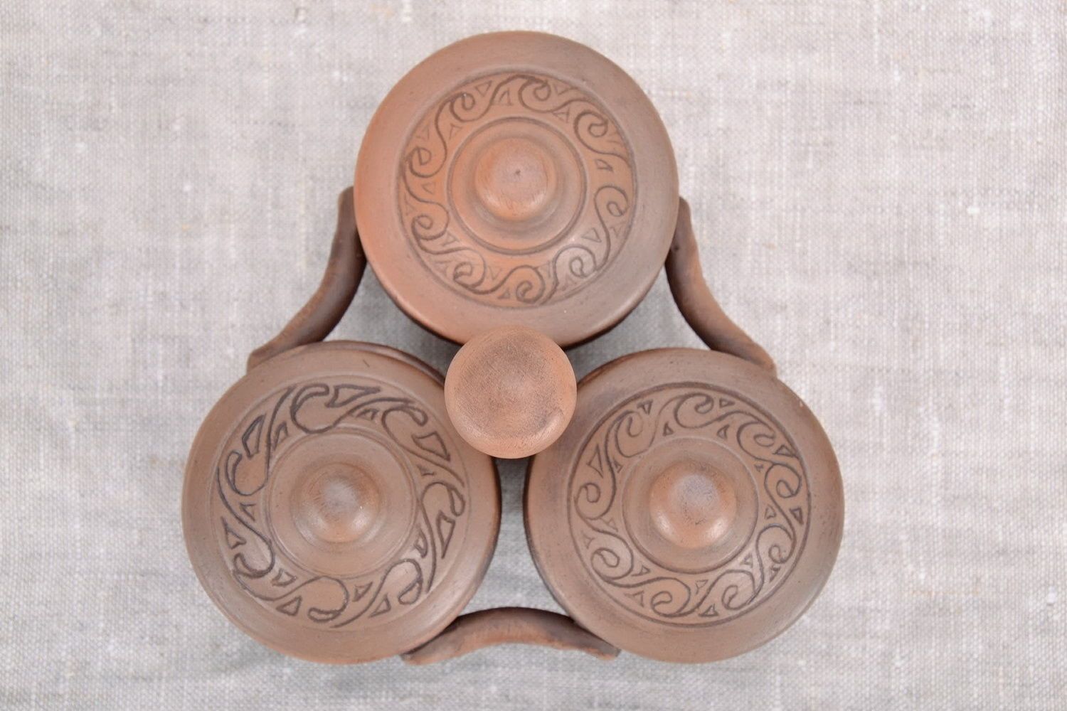 Conjunto de cerámica para las especias triple foto 5