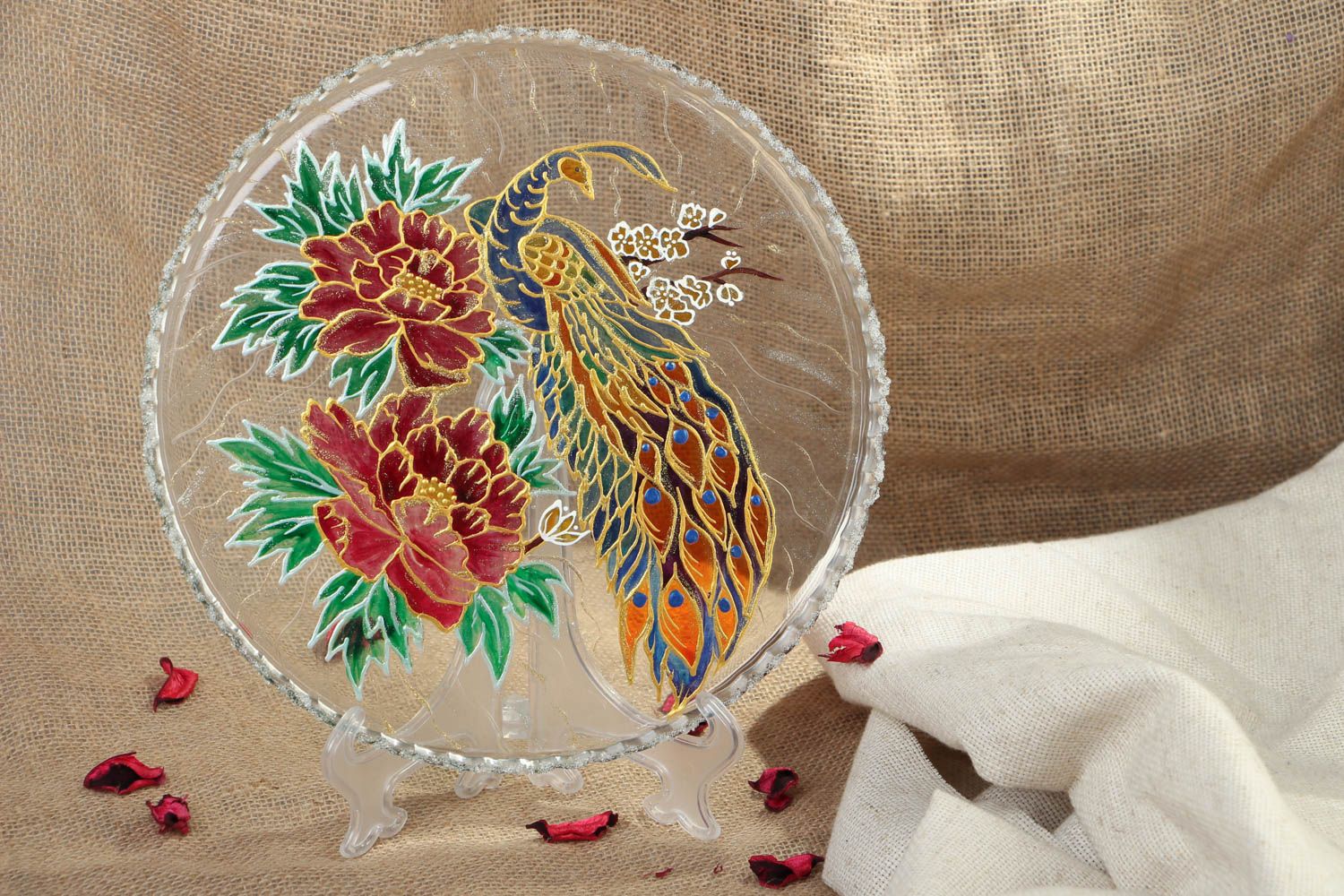 Decorative plate with vintage painting photo 5