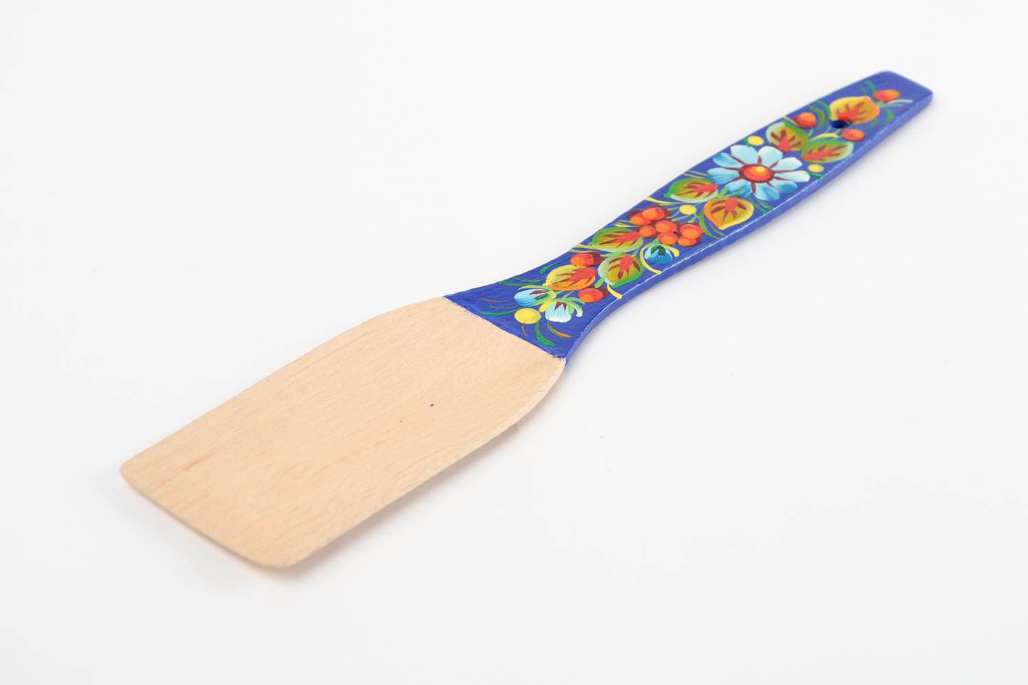 Handmade wooden kitchen accessory painted spatula beautiful unusual spatula photo 4