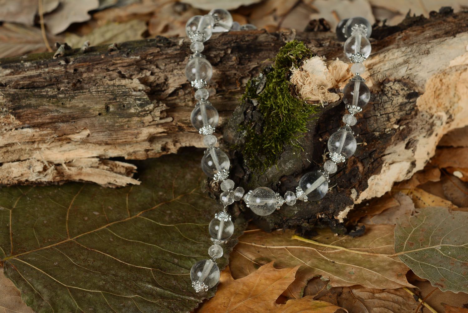 Author's necklace made of rock crystal photo 1