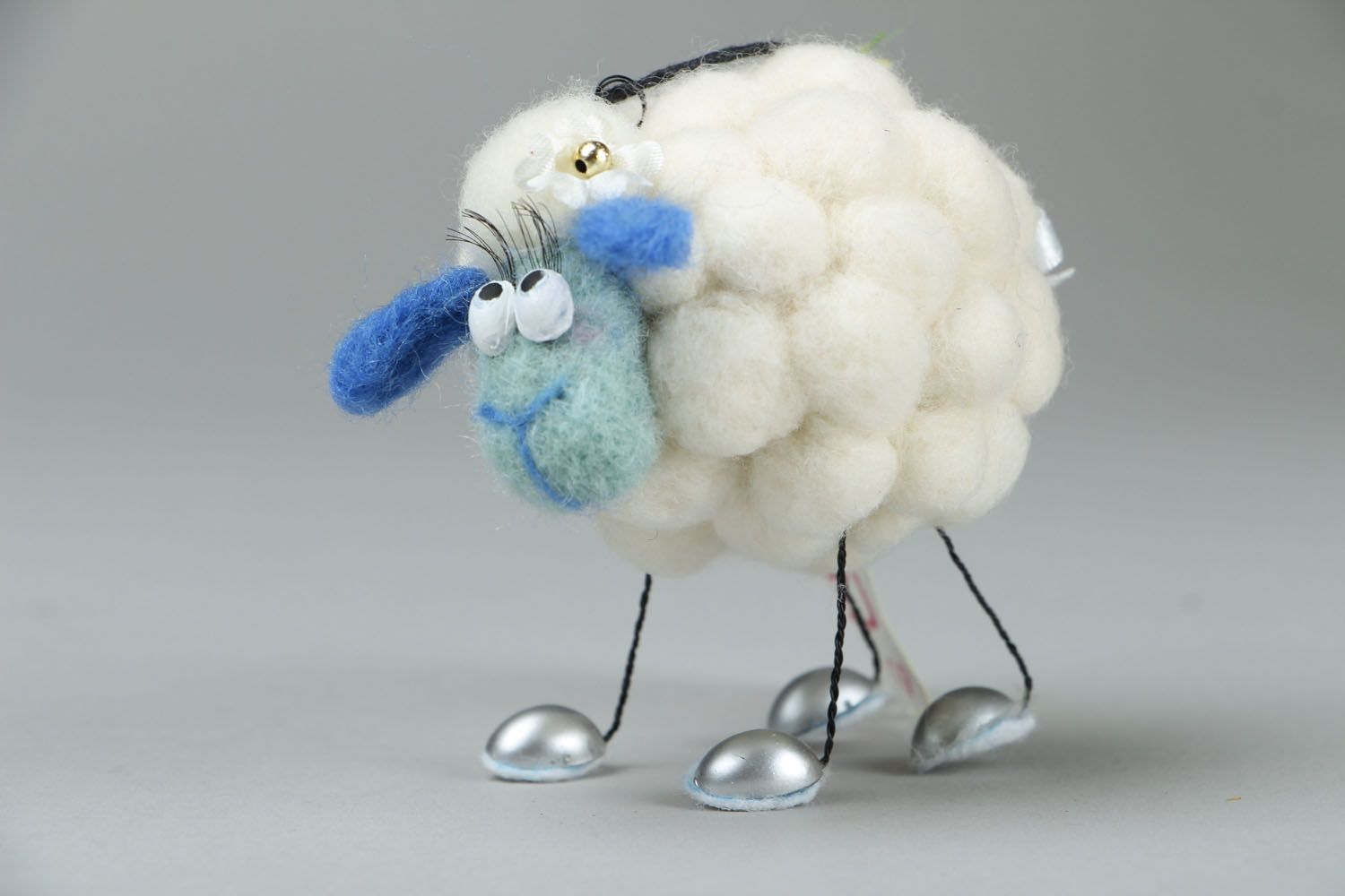 Toy made of natural wool photo 2