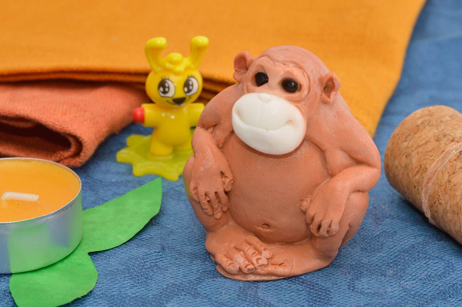 Jabón casero hecho a mano accesorio para niño aromatizado regalo original Mono foto 1