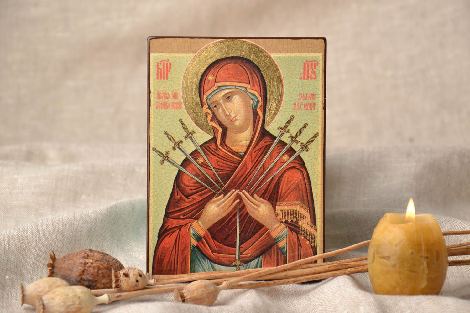 Icono hecho a mano ortodoxo foto 1