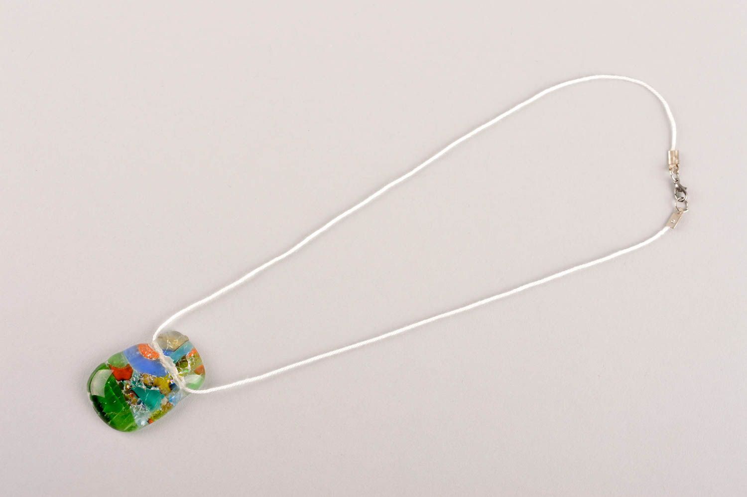 Handmade pendant designer pendant unusual glass accessory gift for girls photo 3