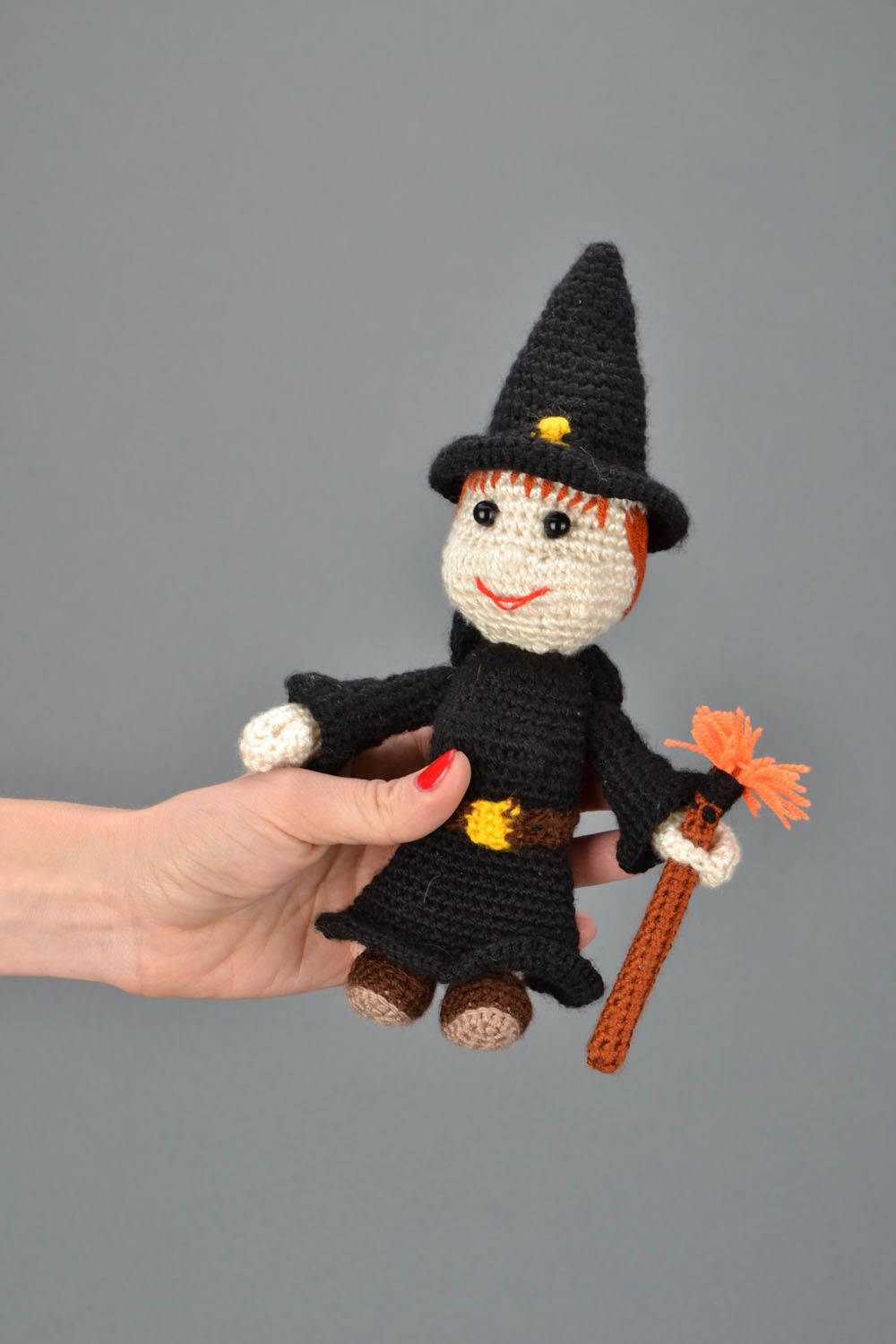 Soft crochet toy Little Witch photo 2