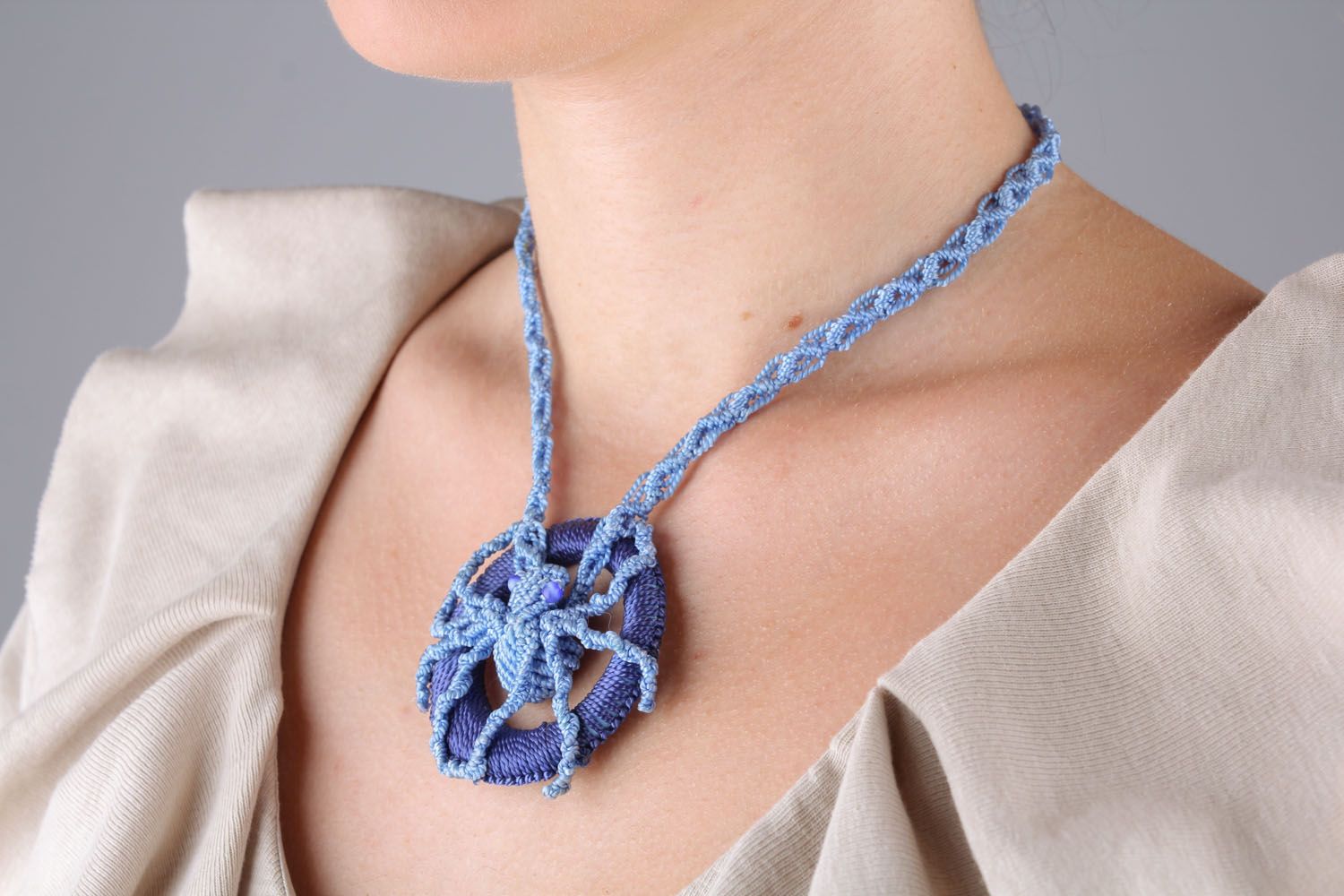 Macrame necklace  photo 1