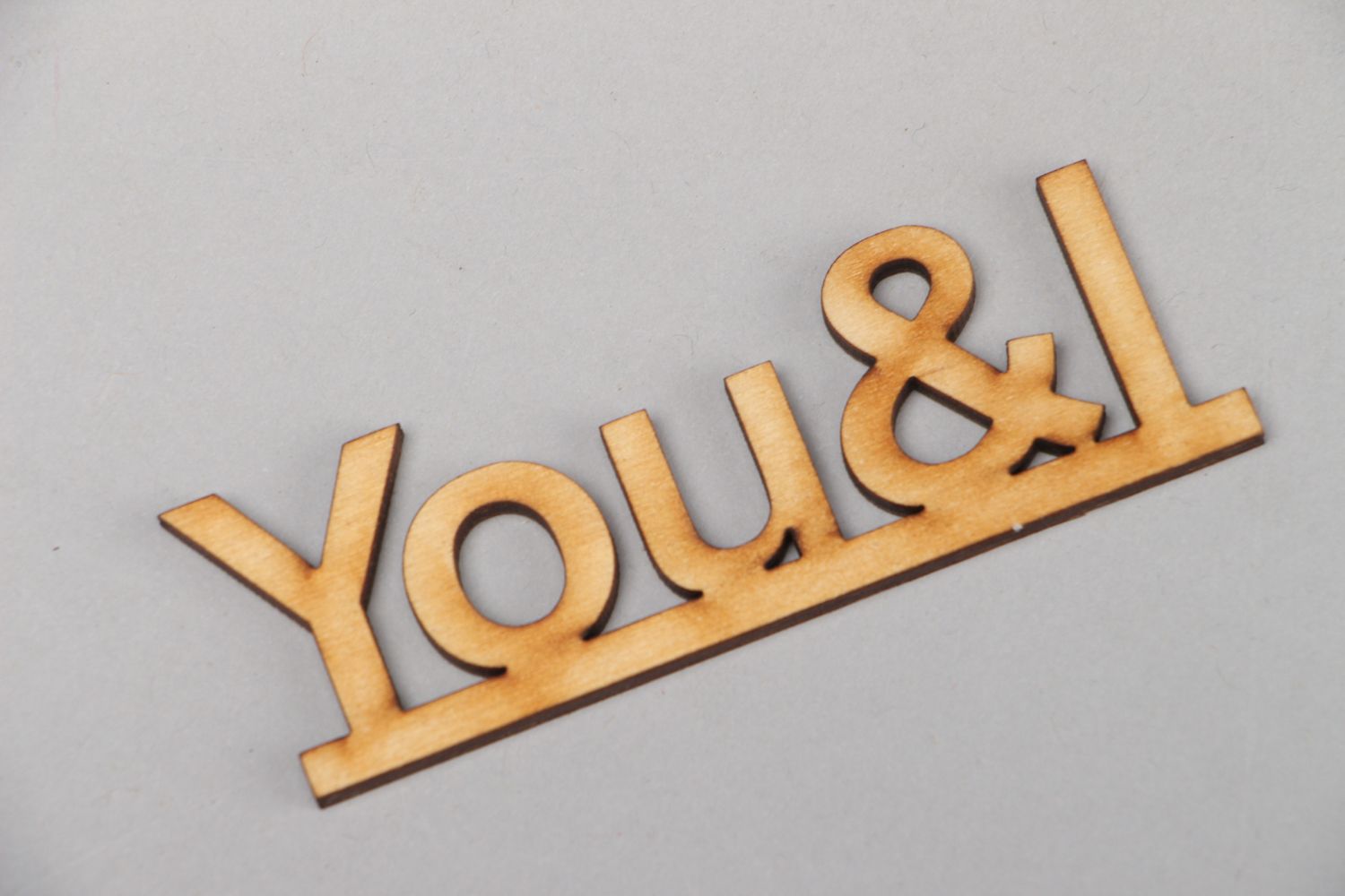 Plywood craft blank lettering You and I photo 1