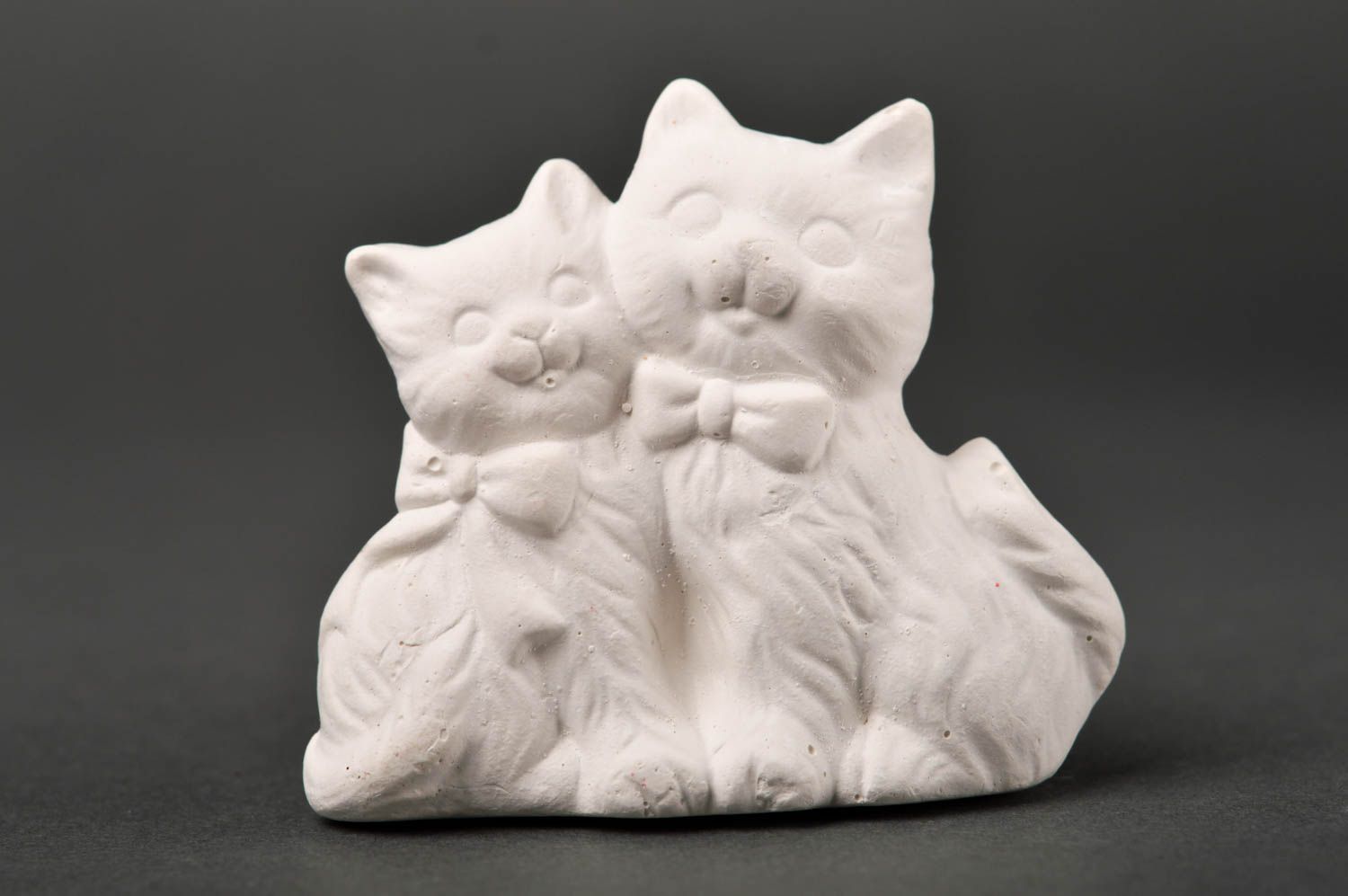 Figurine en plâtre faite main Statuette décorative chats Loisirs créatifs photo 2