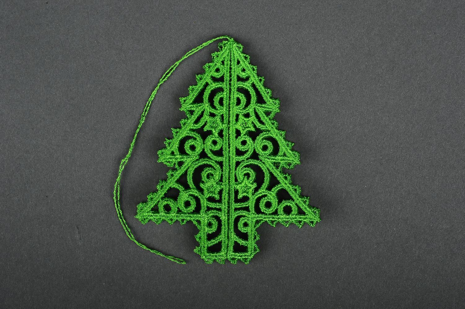 Игрушка на елку handmade декор для дома новогоднее украшение зеленая елка фото 4