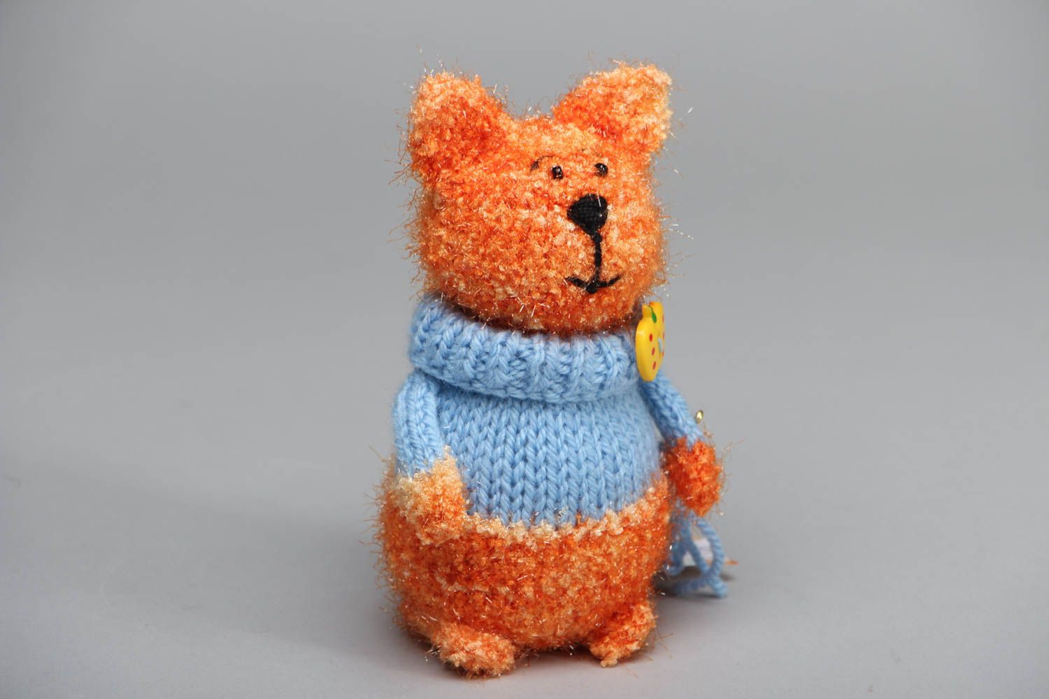 Poupée chat faite main pratique en laine et acrylique jouet pour enfant photo 1