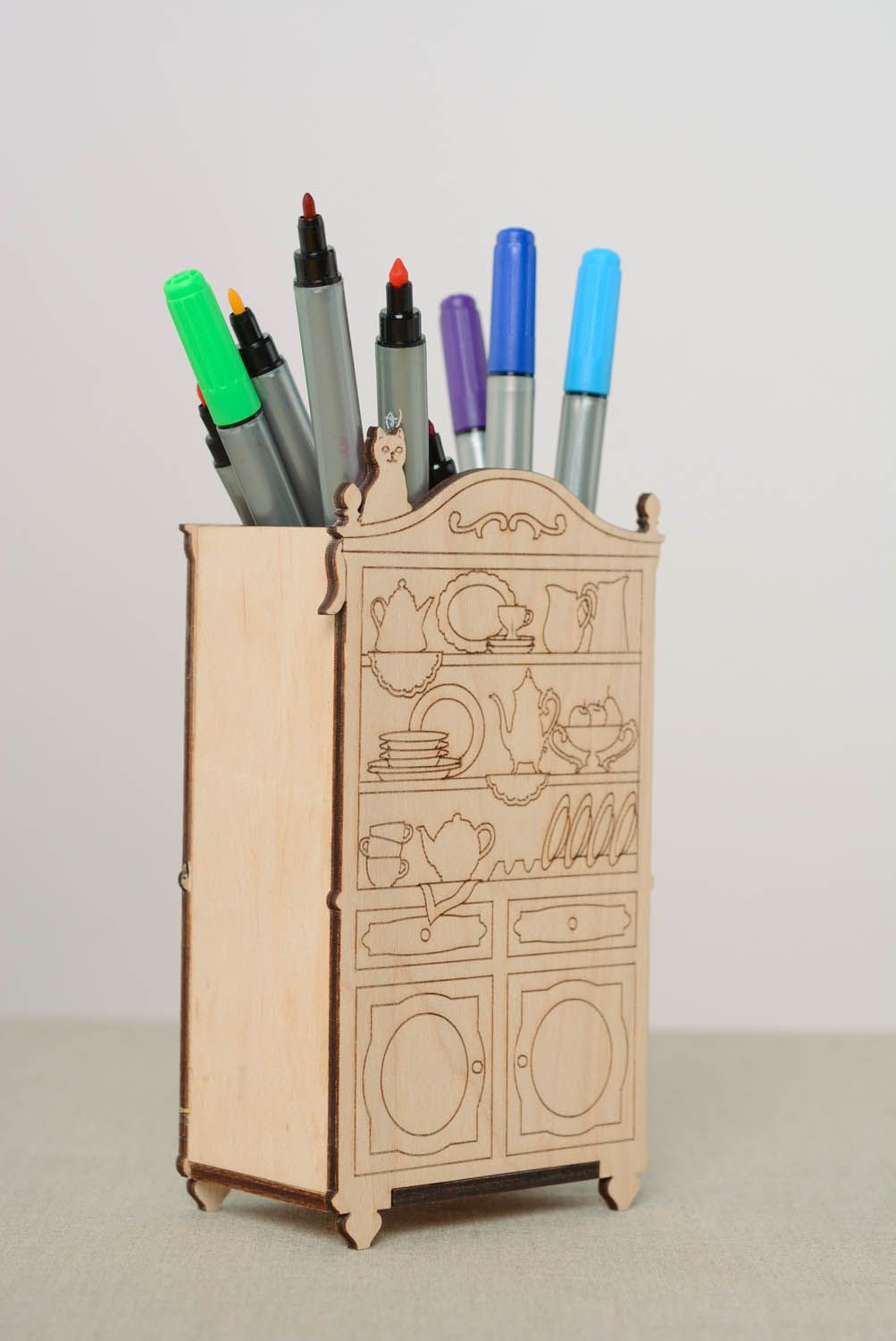 Pencil box made ​​of plywood photo 2