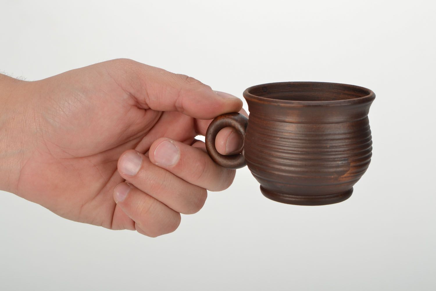 Чашка из глины для кофе фото 2