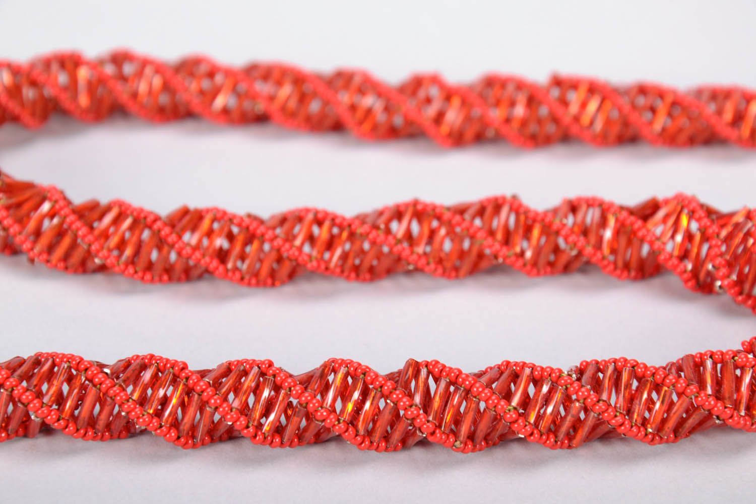 Lace beaded cord necklace photo 4