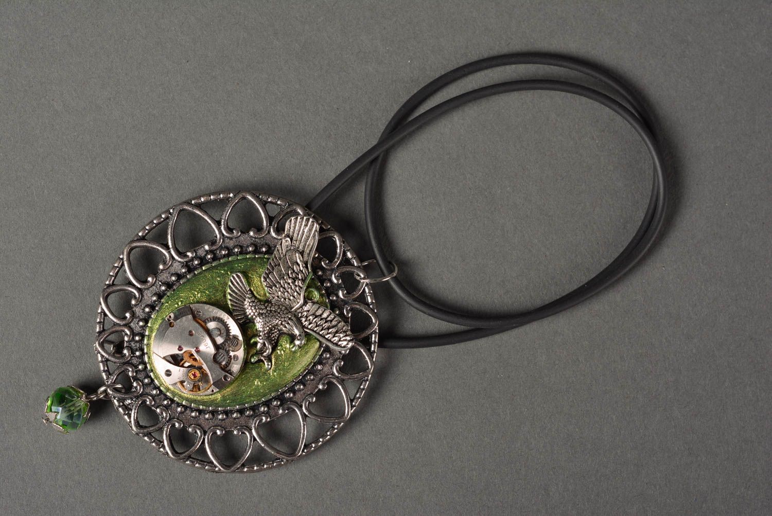 Unusual handmade metal pendant steampunk jewelry fashion trends gift ideas photo 4