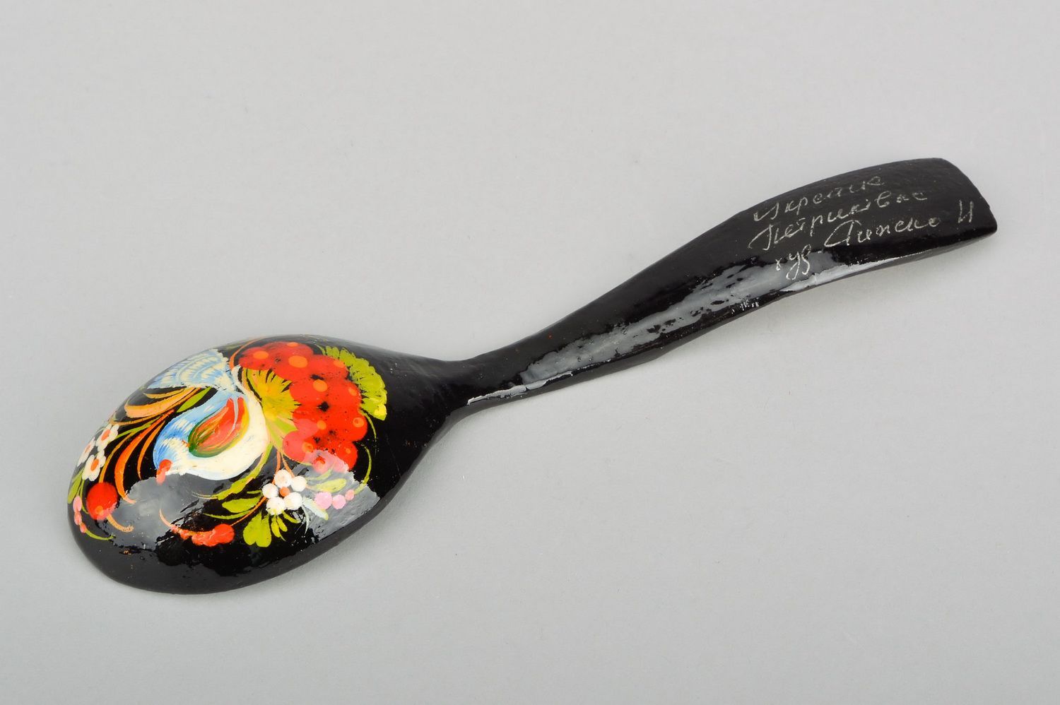 Painted wooden spoon photo 4