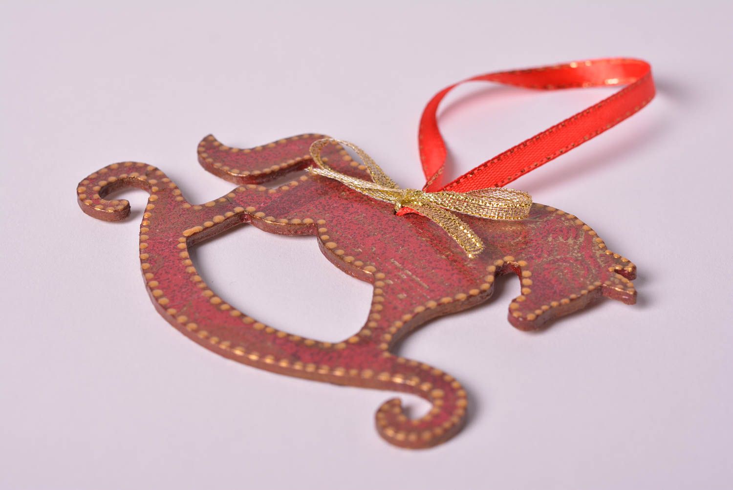 Decoración navideña hecha a mano elemento regalo original decorativo Caballo foto 3