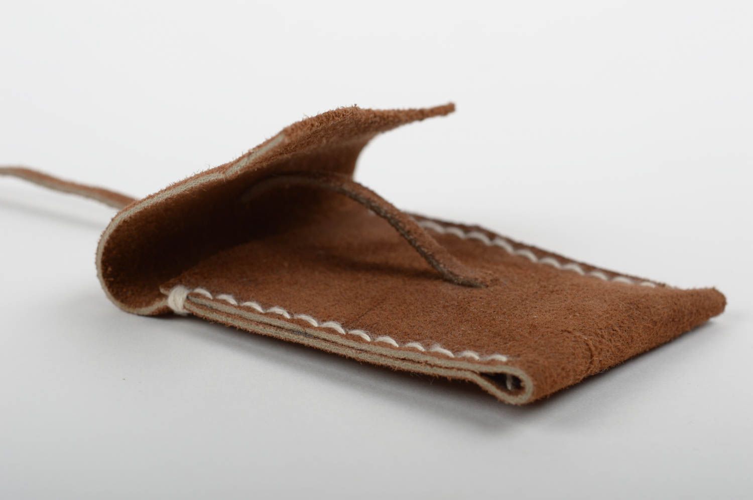 Кошелек ручной работы кожаный кошелек стильный аксессуар из кожи коричневый фото 3