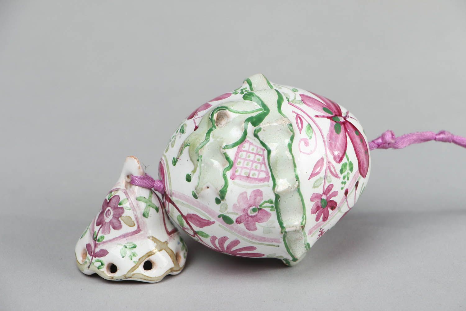 Suspension décorative œuf en céramique faite main photo 1