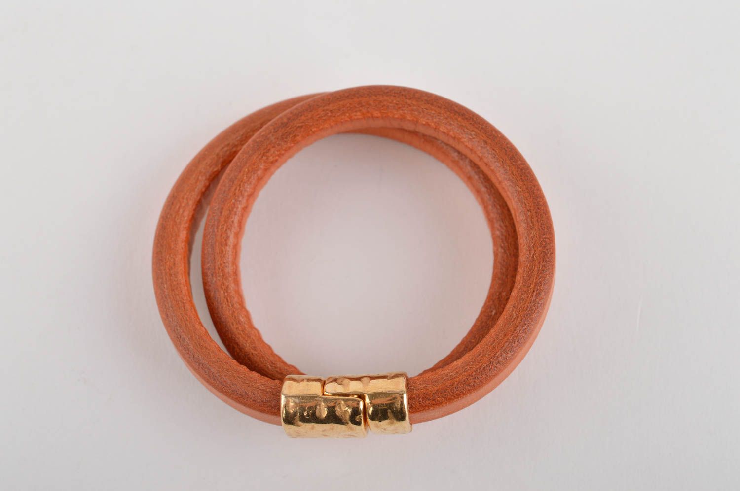 Beautiful handmade leather bracelet leather necklace leather goods small gifts photo 5