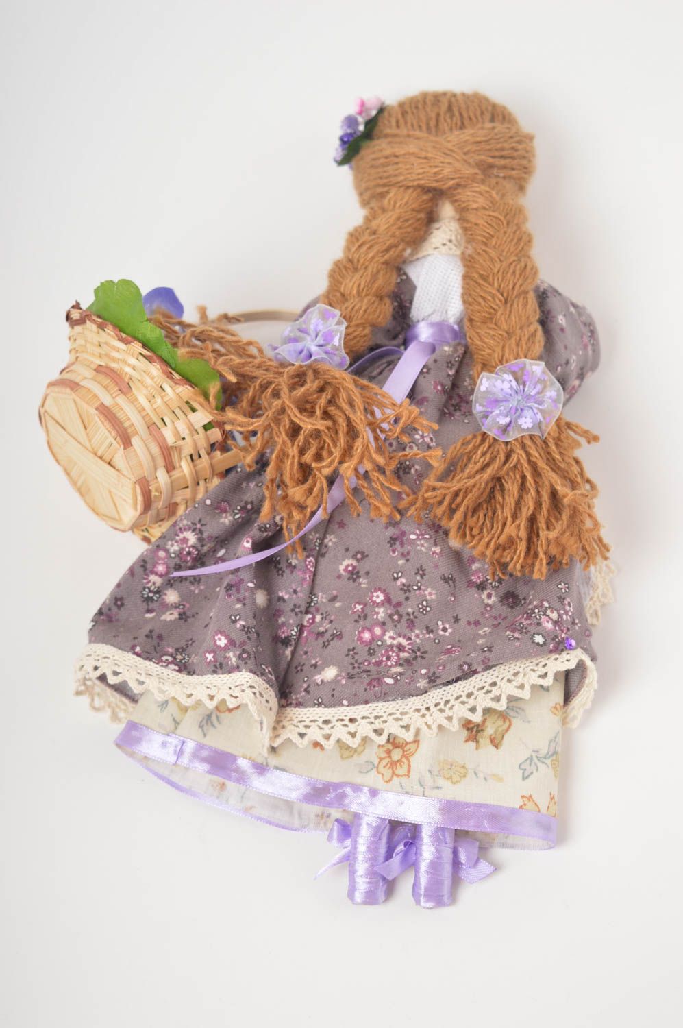 Авторская кукла игрушка ручной работы дизайнерская кукла с винтажным платьем фото 5