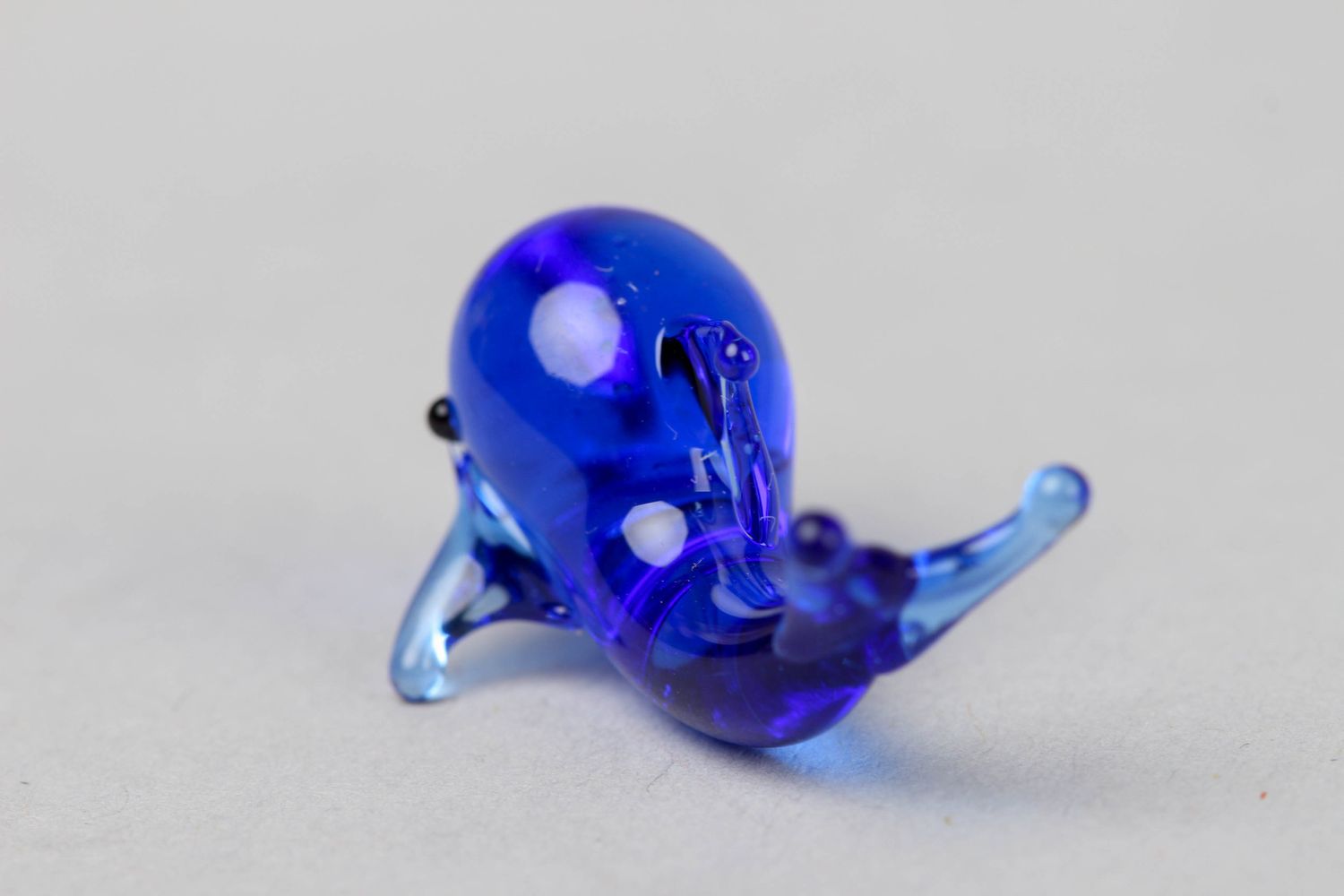 Miniature handmade glass statuette Dolphin photo 2
