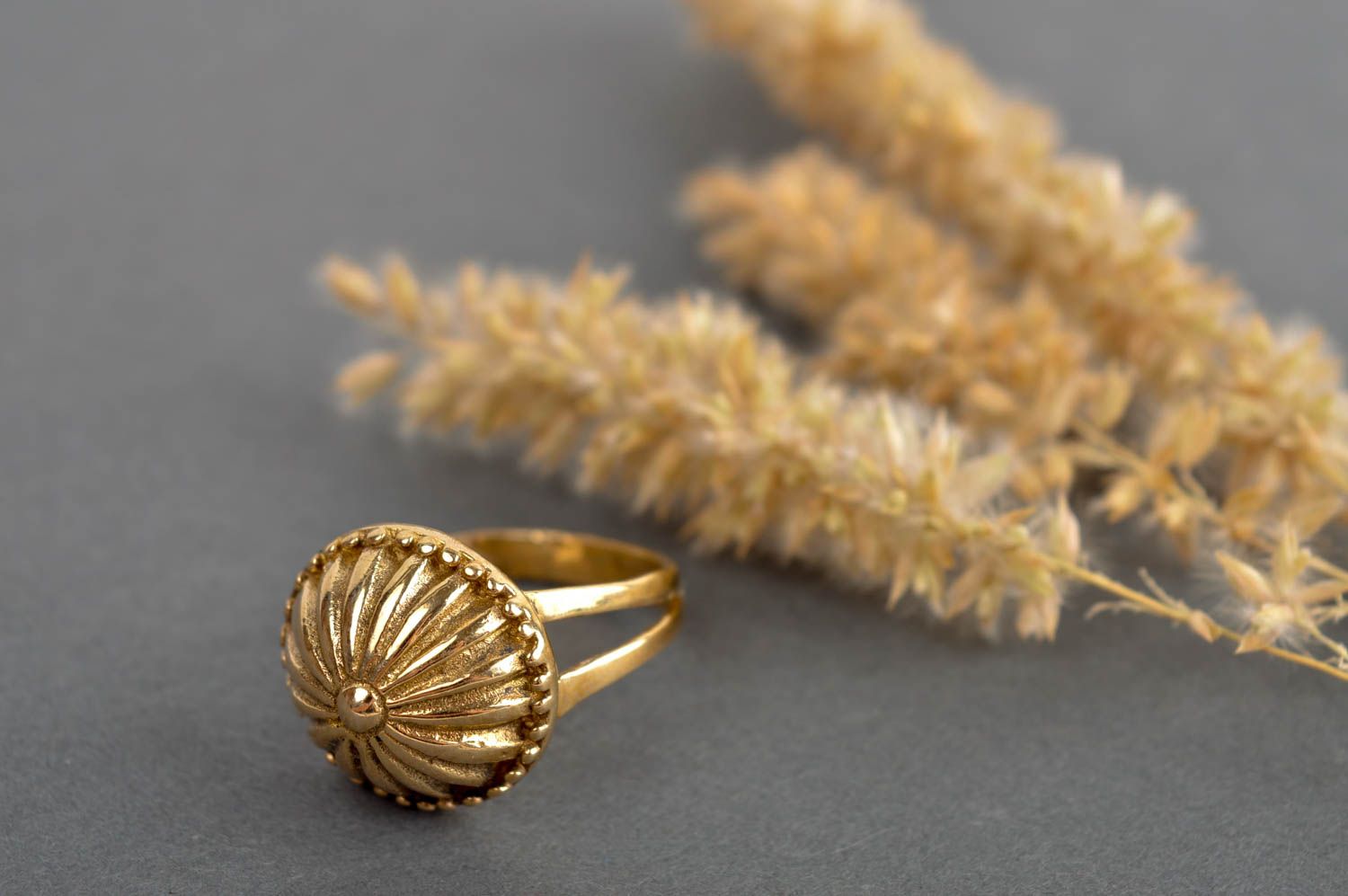 Damen Ring handgemachter Schmuck Accessoires für Frauen aus Messing modisch foto 1