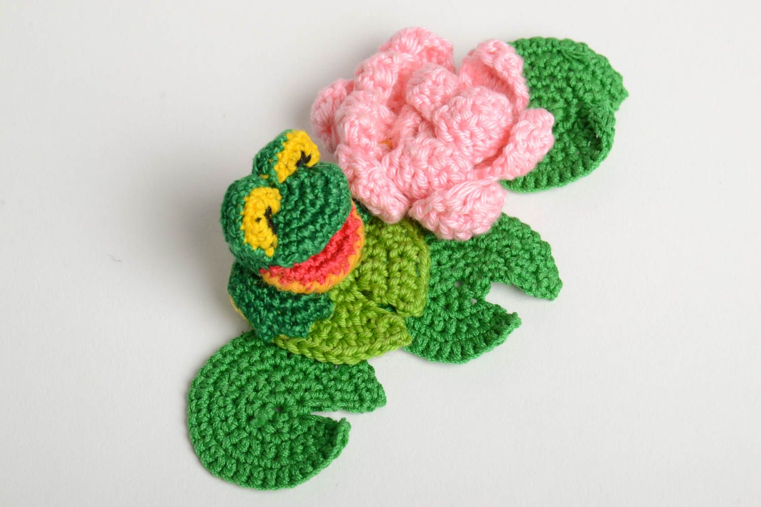 Frosch Spielzeug handmade Stoff Kuscheltier Spielzeug für Kinder grün rosa foto 5