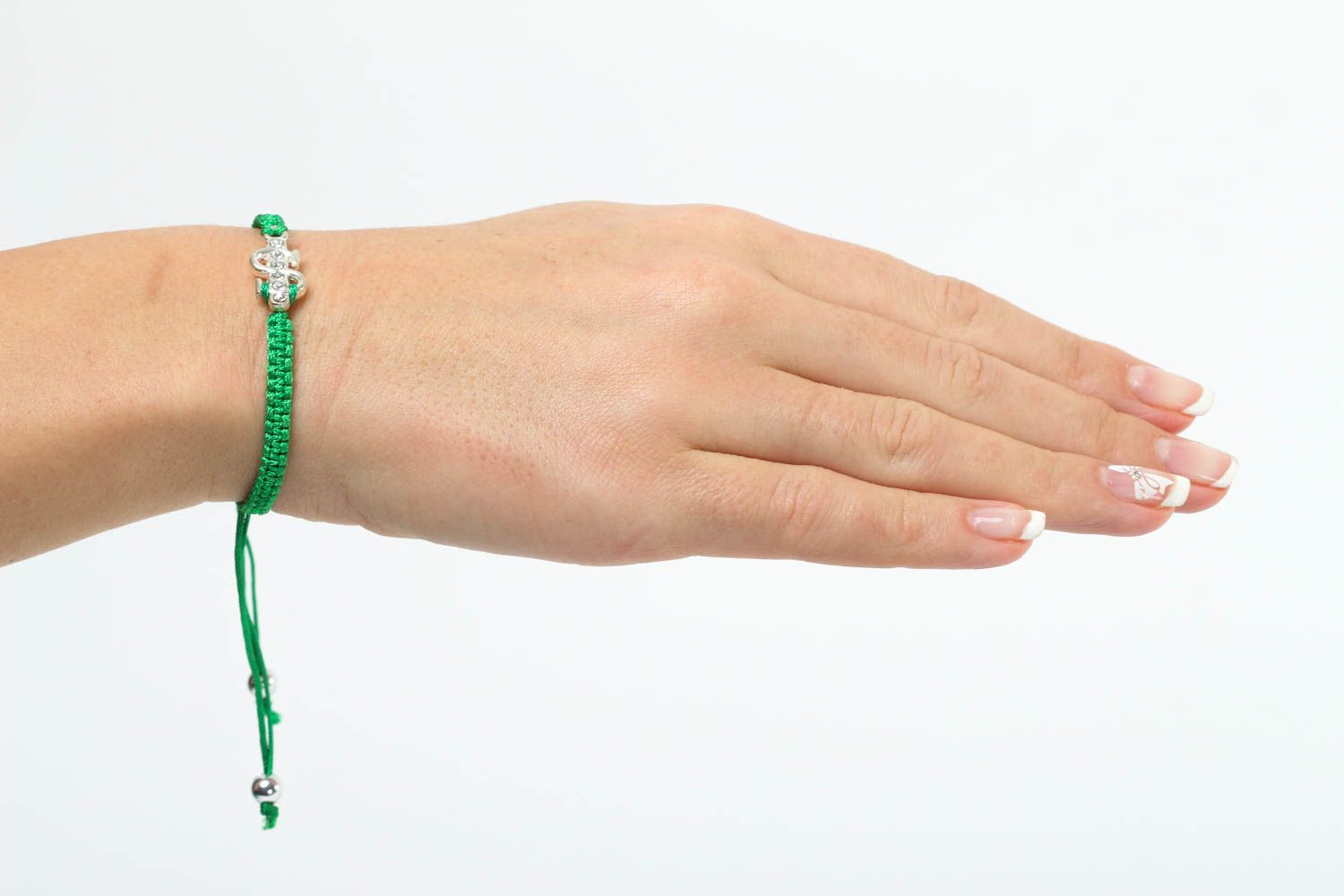 Armband Schmuck handmade Armband Stoff grün Armband Frauen Schmuck für Frauen  foto 5