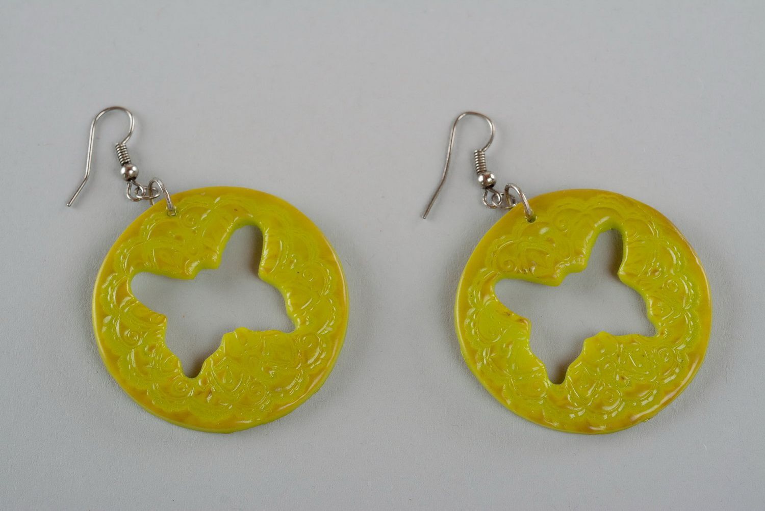 Earrings made of polymer clay  photo 4