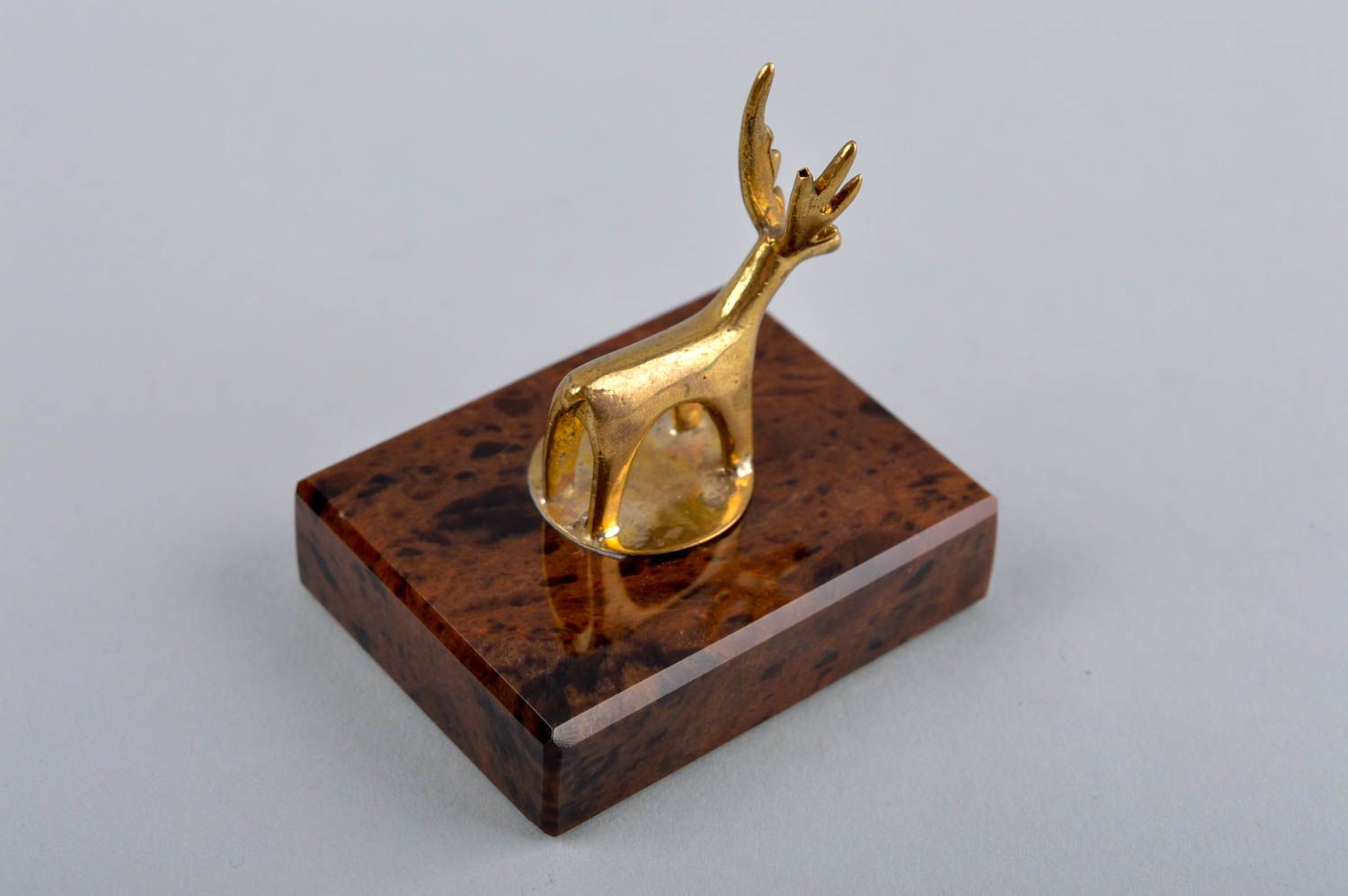 Handmade kleine Messing Figur Hirsch Haus Deko aus Metall Miniatur Figur foto 5