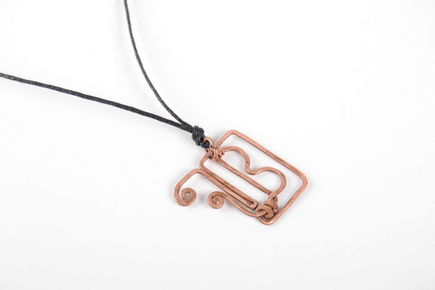 Designer copper pendant handmade pendant wire wrap jewelry stylish accessories photo 3