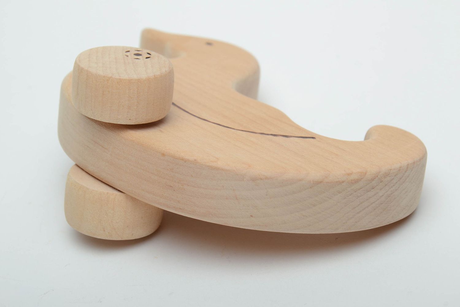 Wooden wheeled toy Duck photo 4