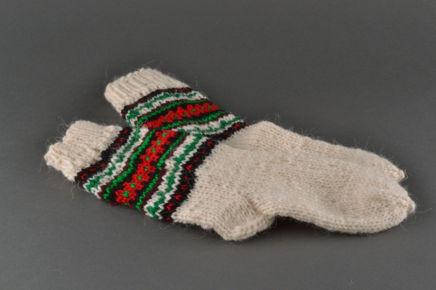 Knitted woolen socks photo 2